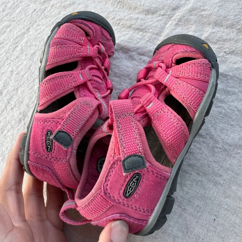 KEEN Seacamp Kids 7 Pink Girl Sandals Hiking Water Shoe Swim River Beach toddler